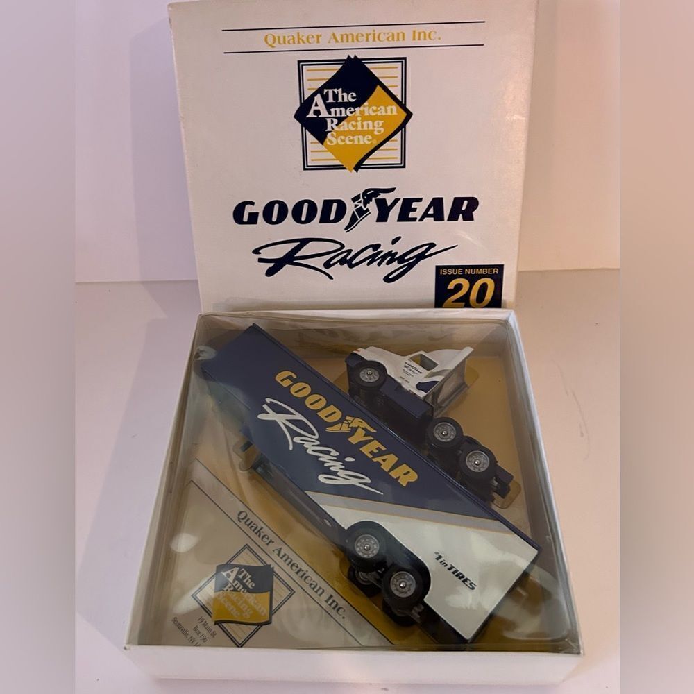Winross American Racing Scene #20 Goodyear Diecast Tractor Trailer NIB